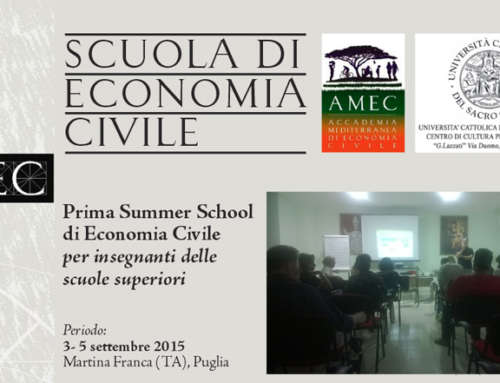Prima Summer School di Economia Civile per insegnanti delle scuole superiori – Andrea Cruciani tra i docenti